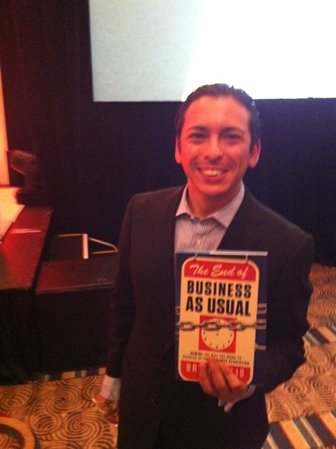 Brain Solis gave me an autographed copy of his best selling book "The End of Business as Usual" @ Pivot 