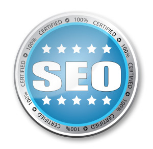 Round Sign that says certified SEO