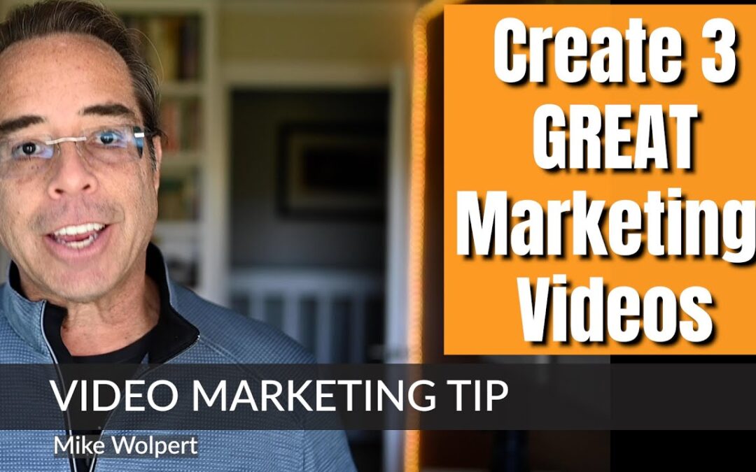 Create 3 great marketing videos  (with very little effort)